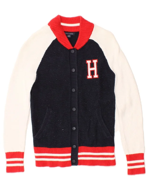 Minimalist Women's Fashion Clothing TOMMY HILFIGER Womens Graphic Knit Bomber Jacket UK 2 2XS Navy Blue Minimalist Women's Fashion Clothing TOMMY HILFIGER Womens Graphic Knit Bomber Jacket UK 2 2XS Navy Blue