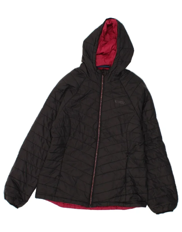 Preppy Style MOUNTAIN WAREHOUSE Womens Hooded Padded Jacket UK 16 Large  Black