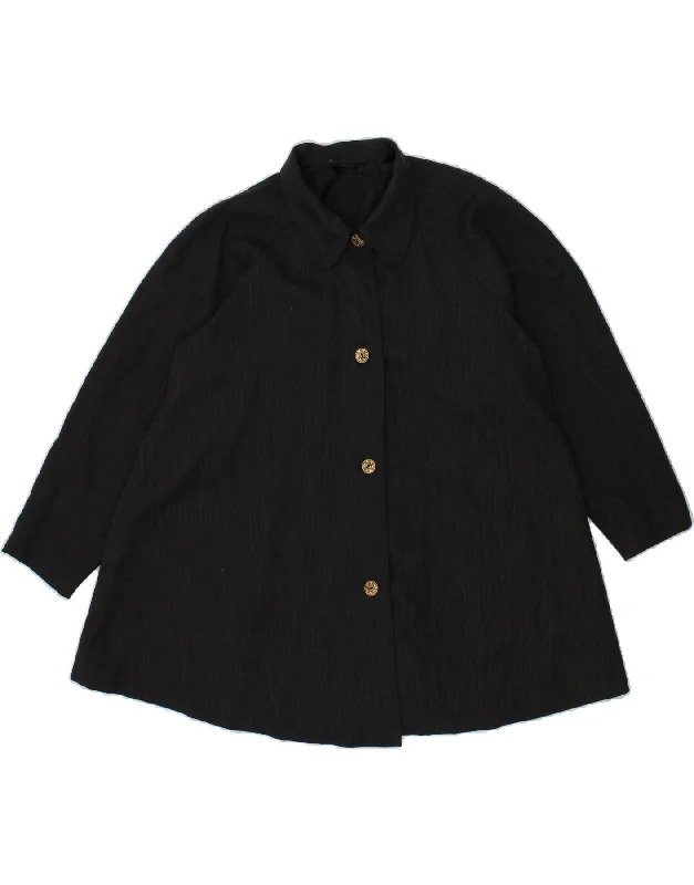 Trendy Boutique Online VINTAGE Womens Overcoat UK 18 XL Black