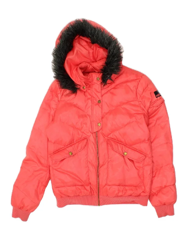 Women's Formal Wear ADIDAS Womens Hooded Padded Jacket UK 16 Large Red