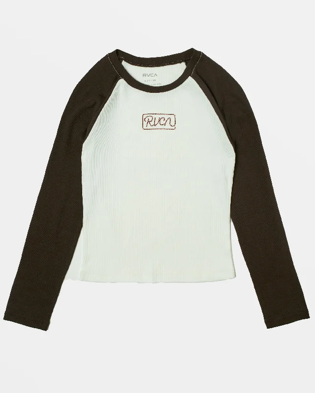 Sophisticated Style Offers Classic Long Sleeve Tee - Chocolate Torte