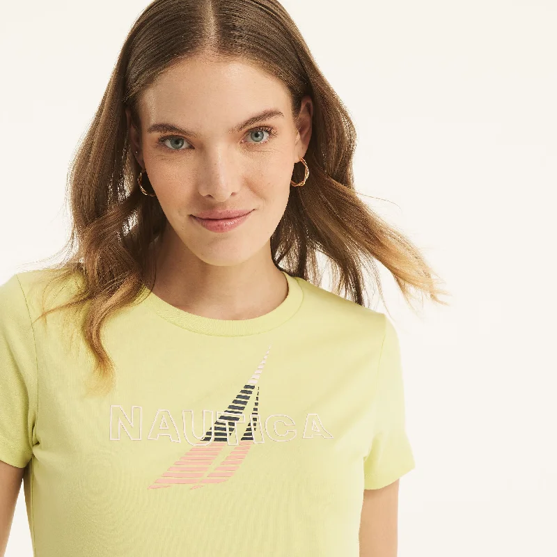 Shop Sales Nautica Womens Sustainably Crafted J-Class Duo Graphic T-Shirt