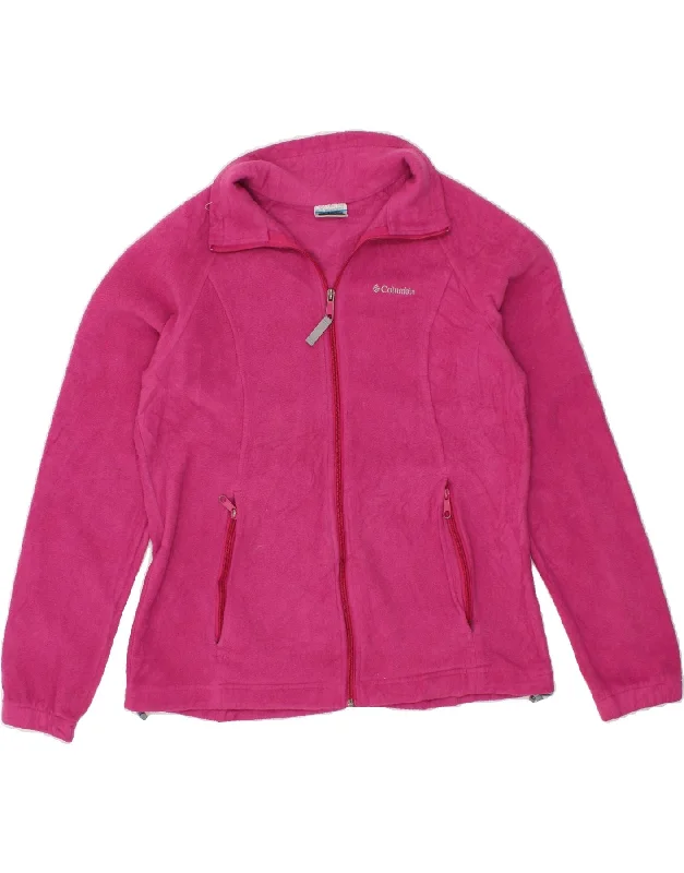 Luxury Women's Clothing COLUMBIA Womens Fleece Jacket UK 16 Large Pink Polyester