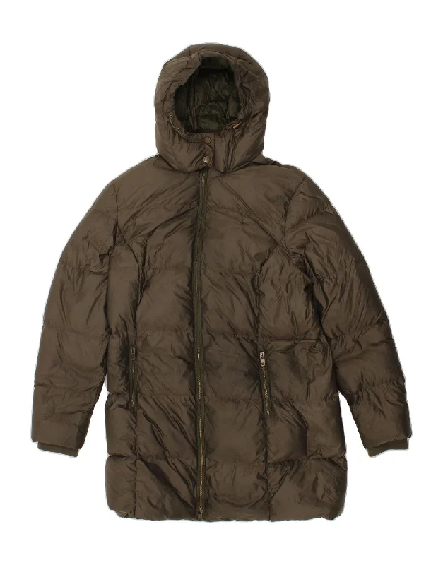 Women's Versatile Apparel JACK WILLS Womens Hooded Padded Coat UK 14 Large  Brown Polyamide