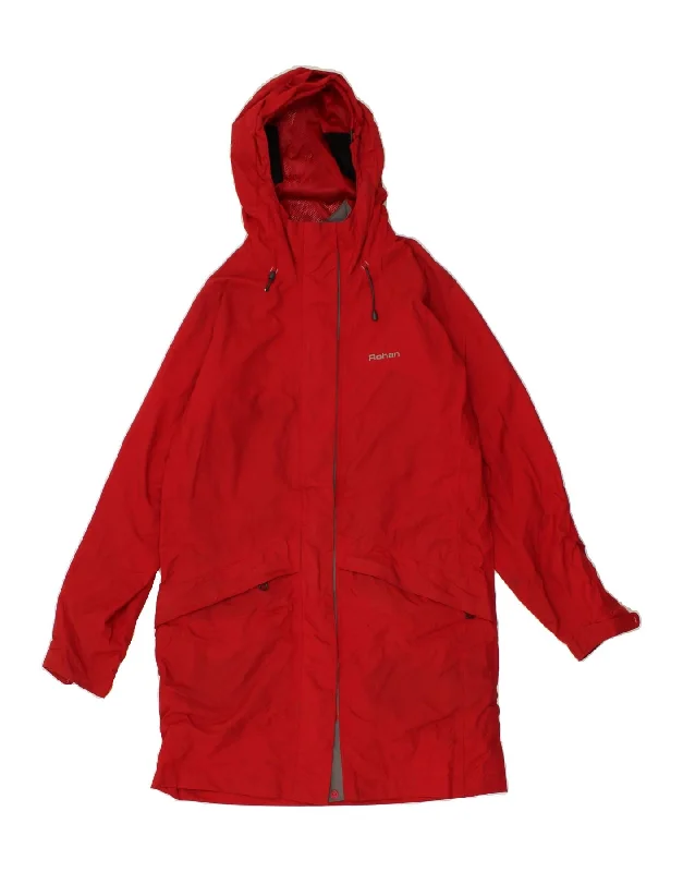 Women's Trendy Clothing ROHAN Womens Hooded Raincoat UK 10 Small Red Polyamide