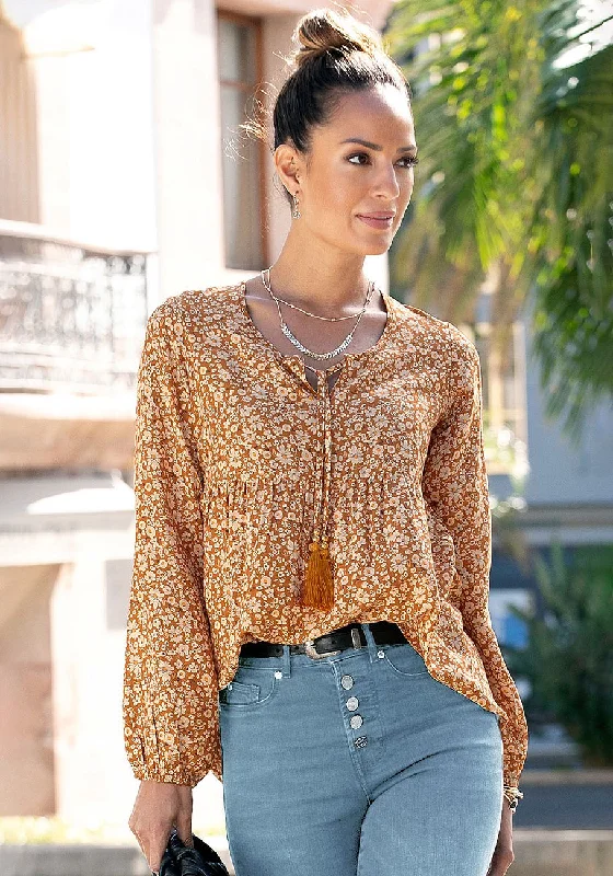 Statement Pieces At Statement Savings LASCANA Women's Floral Boho Blouse
