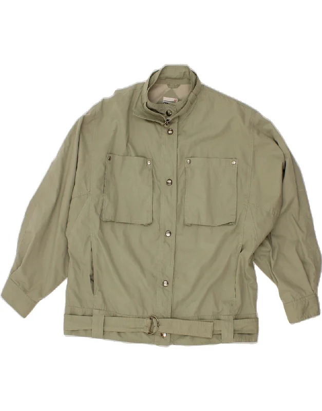 Women Apparel MAJESTIC Womens Utility Jacket IT 40 Small Green Polyester