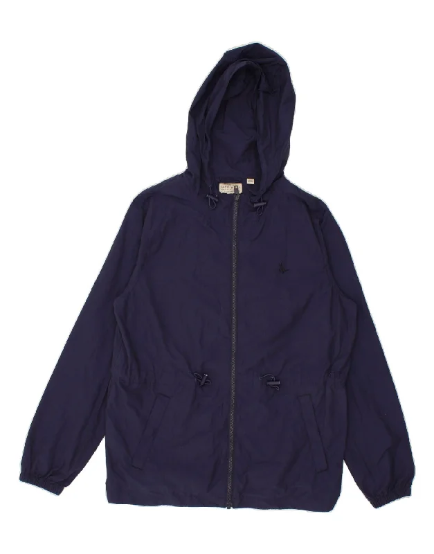 Sophisticated Women's Fashion JACK WILLS Womens Hooded Rain Jacket UK 12 Medium  Navy Blue Nylon
