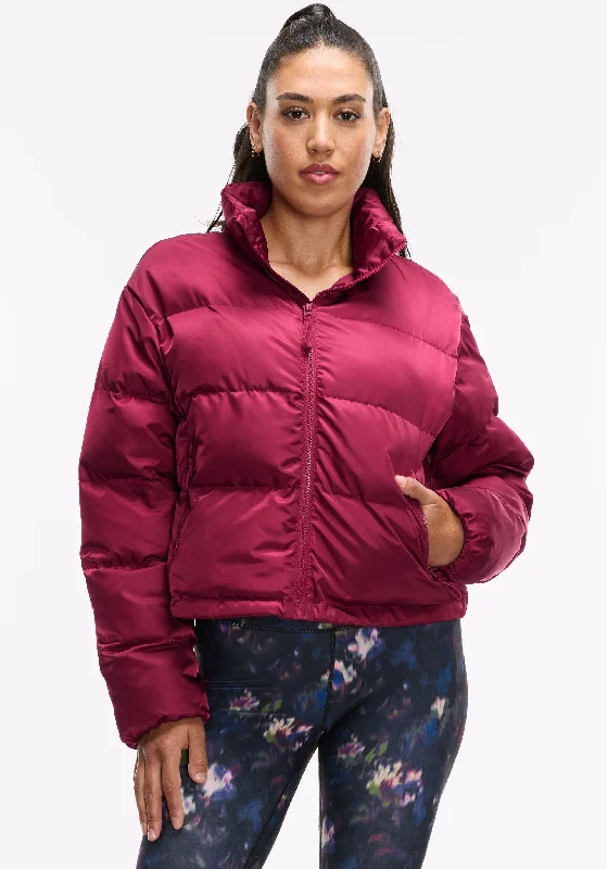 Sophisticated Fashion Shine Crop Puffer Jacket