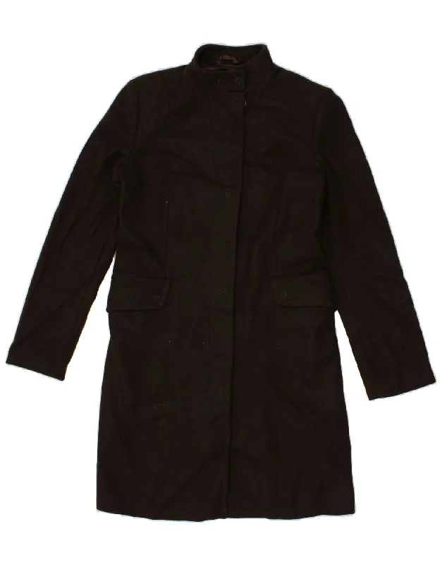 New Arrival Discounts BENETTON Womens Overcoat IT 44 Medium Brown Wool