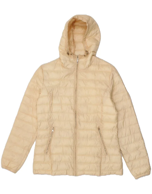 Women's Clothing Apparel Sets LOTTO Womens Hooded Padded Jacket UK 10 Small Beige Polyester