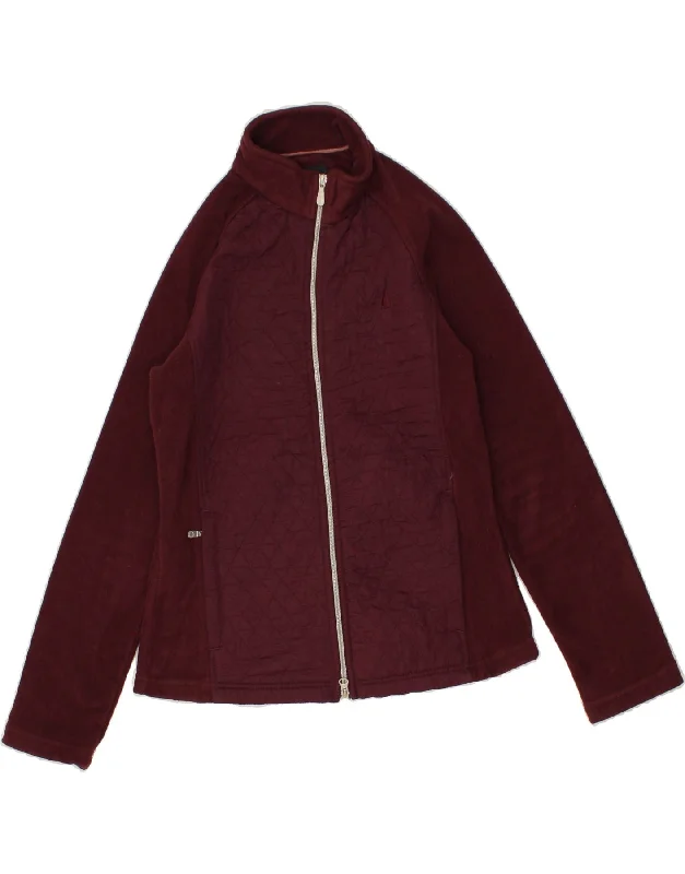 Designer Women's Fashion Online MUSTO Womens Loose Fit Fleece Jacket UK 10 Small  Burgundy Polyester