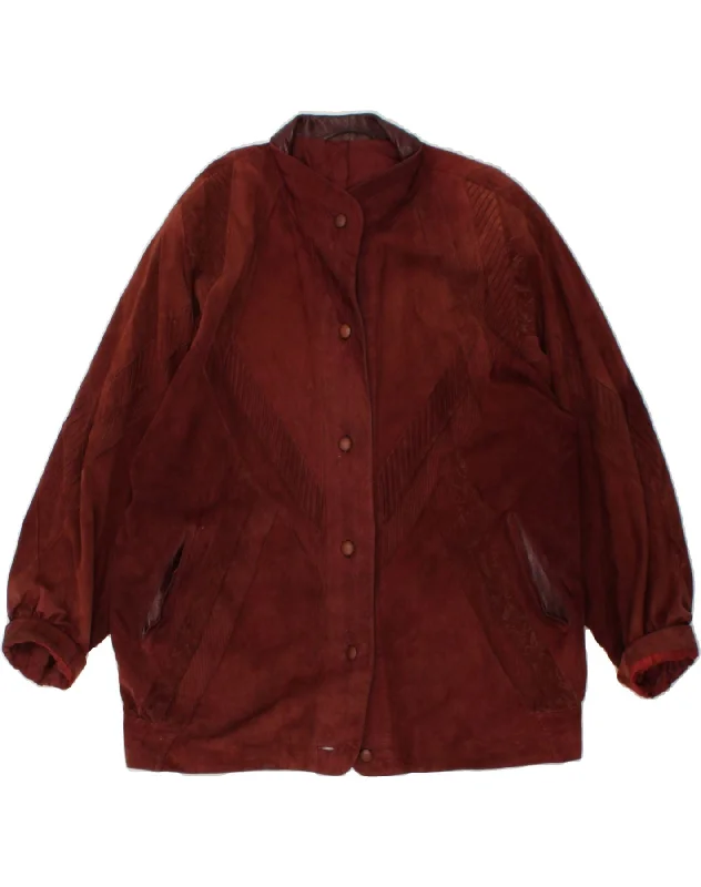 Women's Activewear for Exercise and Sports MELCHINGER Womens Suede Jacket IT 42 Medium Brown Leather