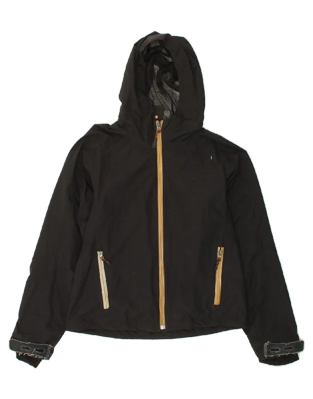 Women's Holiday Outfit COLMAR Womens Hooded Rain Jacket IT 44 Medium Black