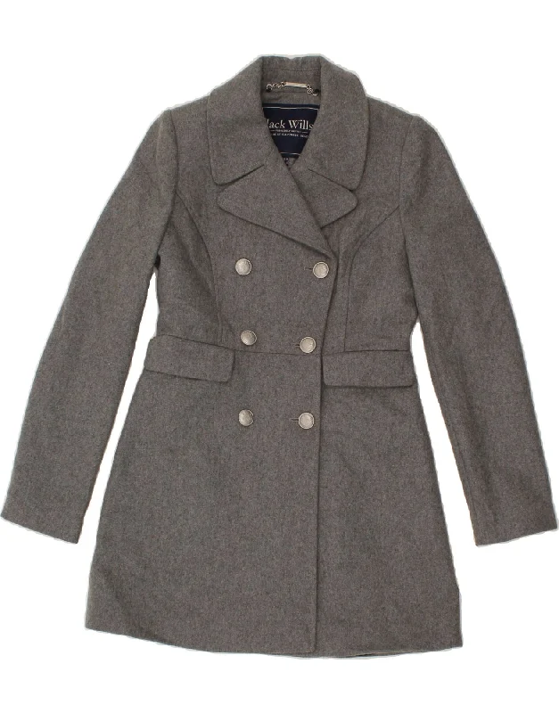 Women's Clothes For Outdoor Events JACK WILLS Womens Double Breasted Coat UK 8 Small Grey Women's Clothes For Outdoor Events JACK WILLS Womens Double Breasted Coat UK 8 Small Grey