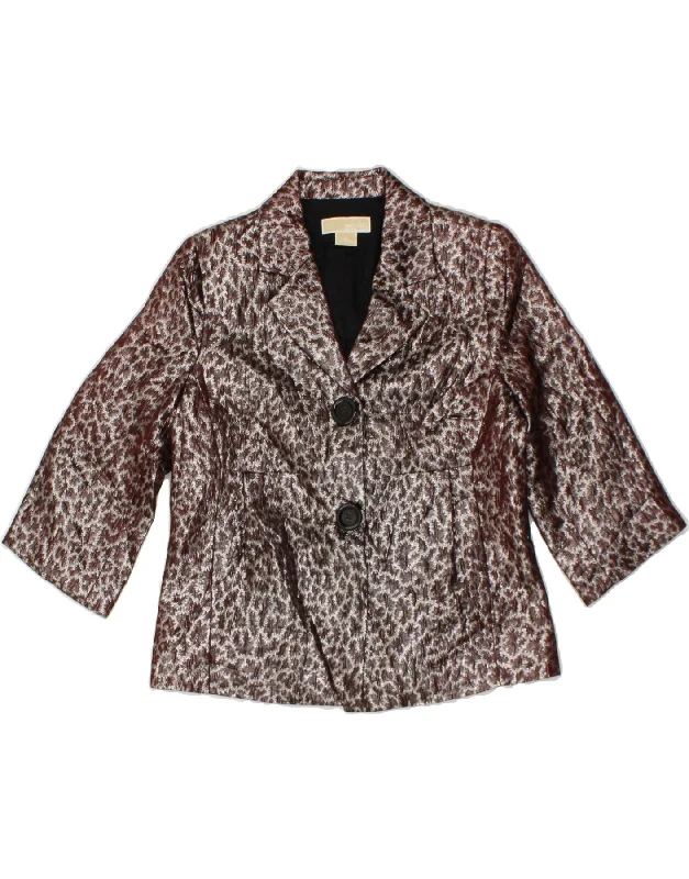 Women's Evening Wear MICHAEL KORS Womens 3/4 Sleeve 2 Button Blazer Jacket US 10 Large Grey