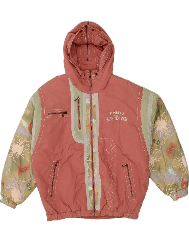 Sophisticated Style ELHO Womens Graphic Hooded Windbreaker Jacket EU 42 Large Pink Colourblock Sophisticated Style ELHO Womens Graphic Hooded Windbreaker Jacket EU 42 Large Pink Colourblock
