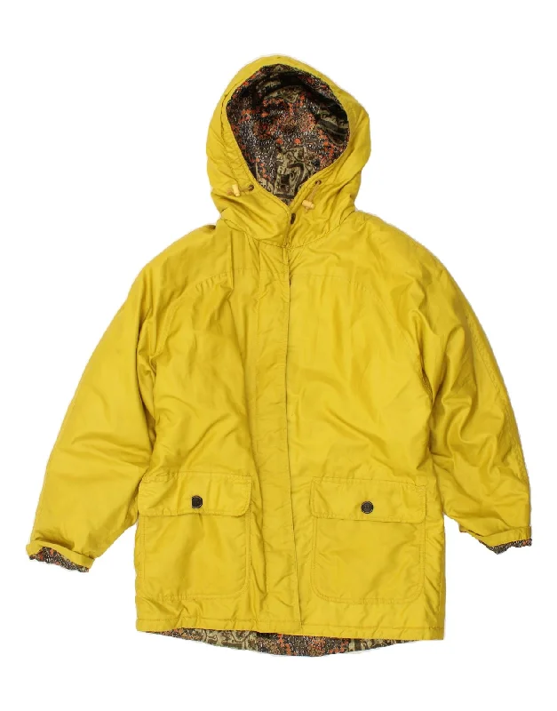 Holiday Special Offers VINTAGE Womens Hooded Windbreaker Jacket UK 18 XL Yellow