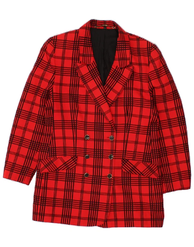 Affordable Fashion for Women YOUR SIXTH SENSE Womens Double Breasted Blazer Jacket EU 40 Medium Red