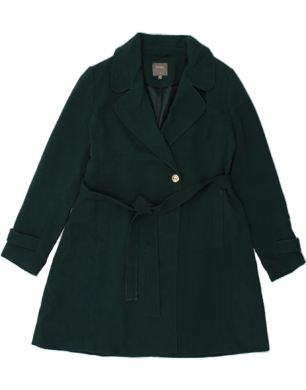 Trendy Women's Apparel OASIS Womens Overcoat UK 18 XL Green Polyester