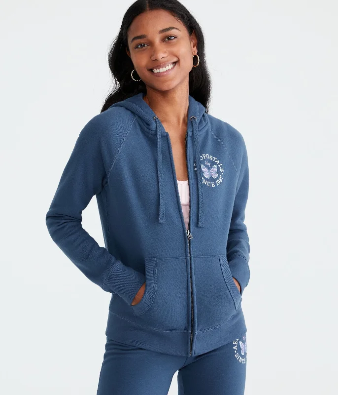 Grab The Best Deals Before They'Re Gone Aeropostale Butterfly Full-Zip Hoodie