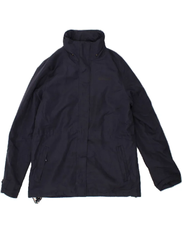Women's Weekend Outfit MOUNTAIN WAREHOUSE Womens Hooded Windbreaker Jacket UK 10 Small Navy Blue