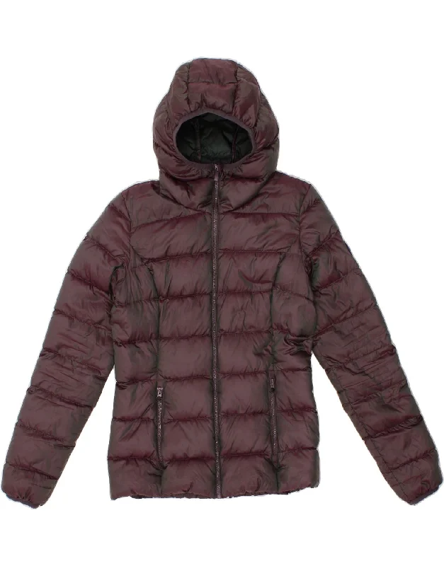 Seasonal Sale BEST COMPANY Womens Hooded Padded Jacket UK 12 Medium Purple