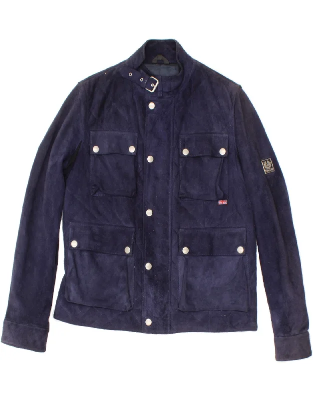 Women's Clothing for Every Occasion BELSTAFF Womens Suede Bomber Jacket IT 42 Medium Navy Blue Leather Women's Clothing for Every Occasion BELSTAFF Womens Suede Bomber Jacket IT 42 Medium Navy Blue Leather