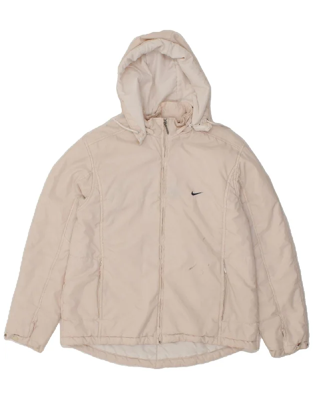Women's Transitional Apparel NIKE Womens Hooded Padded Jacket UK 12/14 Large Off White Polyester Women's Transitional Apparel NIKE Womens Hooded Padded Jacket UK 12/14 Large Off White Polyester