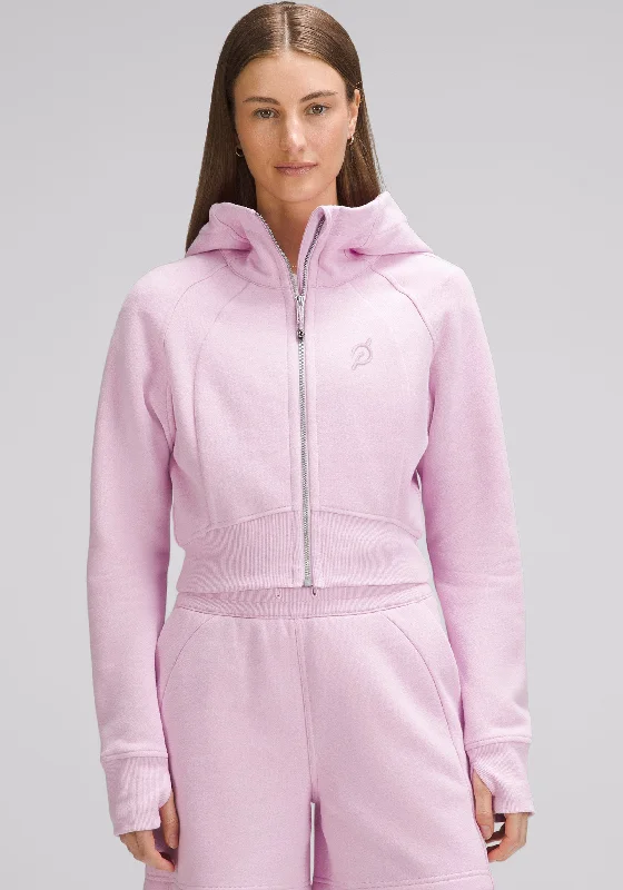 Chic And Edgy Scuba Full-Zip Cropped Hoodie