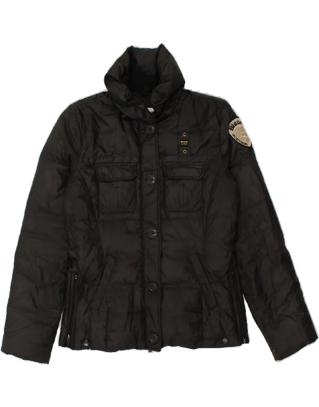Women's Chic Outerwear Attire BLAUER Womens Padded Jacket UK 14 Medium Black