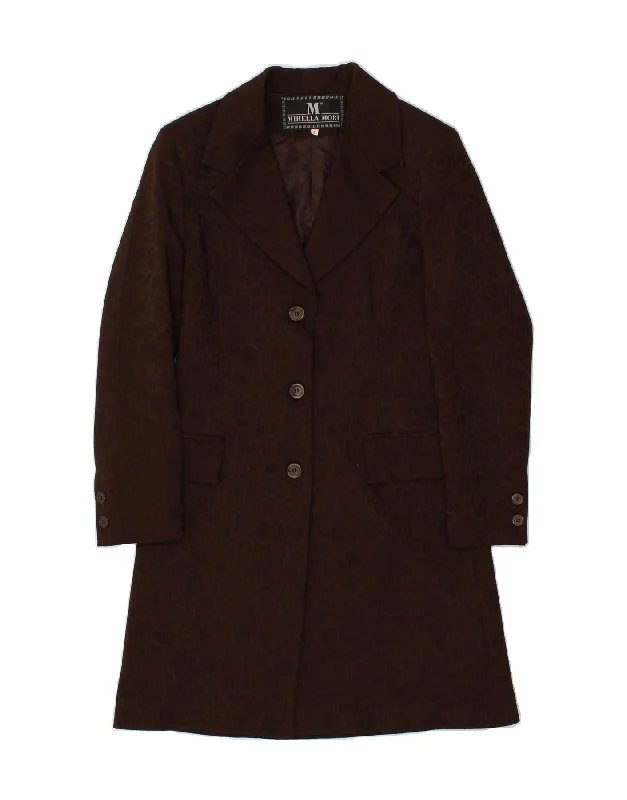 Casual Style for Busy Women VINTAGE Womens Overcoat UK 10 Small Brown Floral Polyester Casual Style for Busy Women VINTAGE Womens Overcoat UK 10 Small Brown Floral Polyester