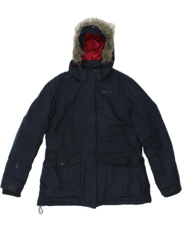 Comfortable Loungewear for Women MOUNTAIN WAREHOUSE Womens Hooded Windbreaker Jacket UK 18 XL Navy Blue