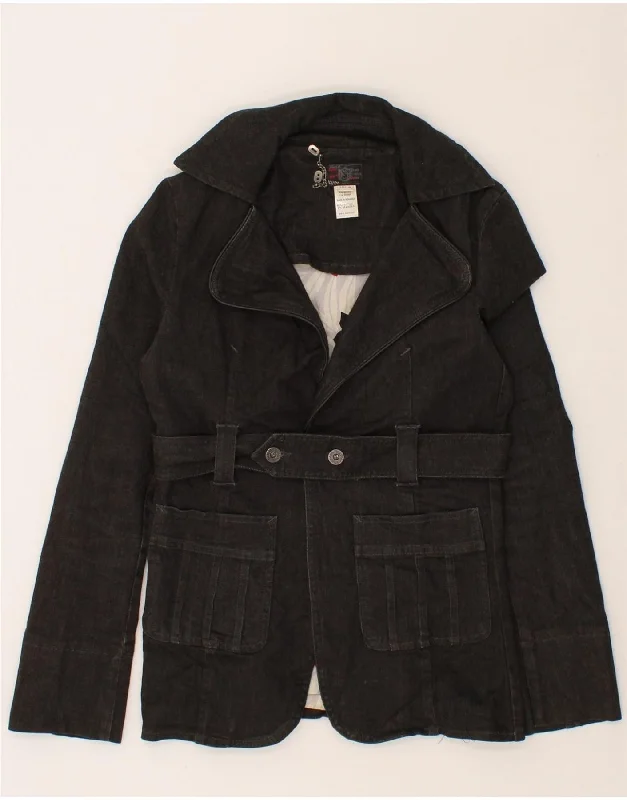 Timeless Women's Clothing DIESEL Womens Denim Jacket UK 12 Medium Black Cotton