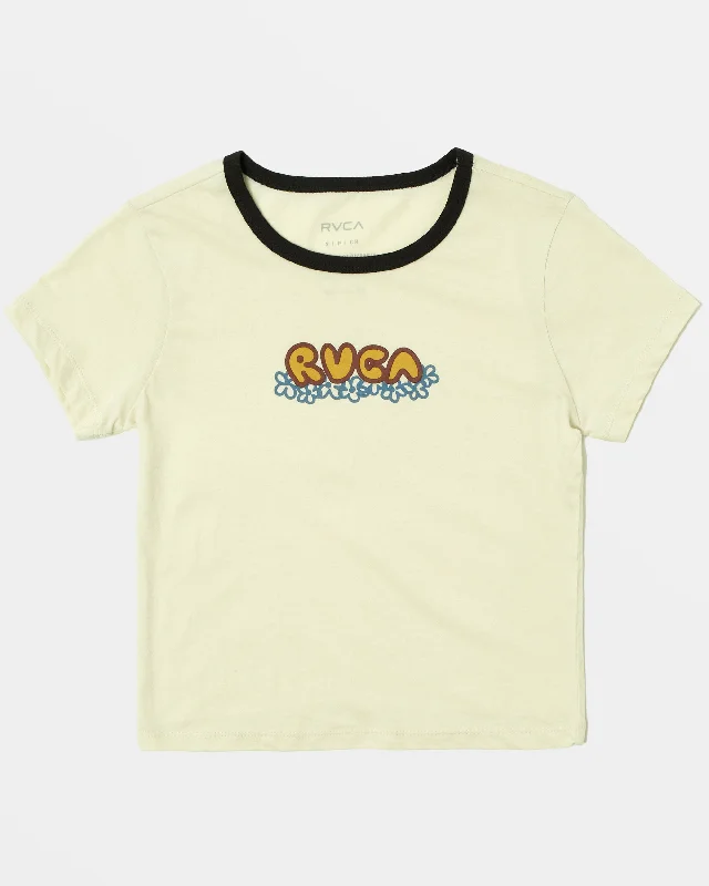 Urban Style Promotions Flower Bed Ringer Tee - Black