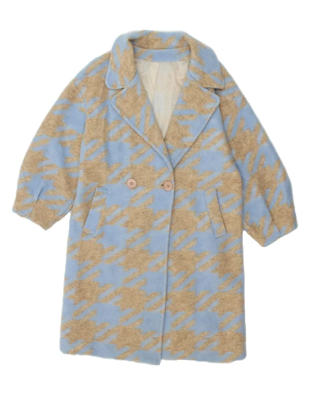 Women's Formal Event Clothing VINTAGE Womens Abstract Pattern Overcoat UK 14 Medium Grey Polyester