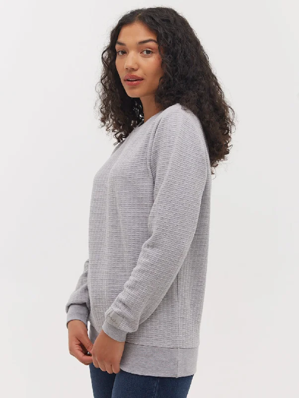 Must Haves Afra Quilted Crew Neck Sweatshirt
