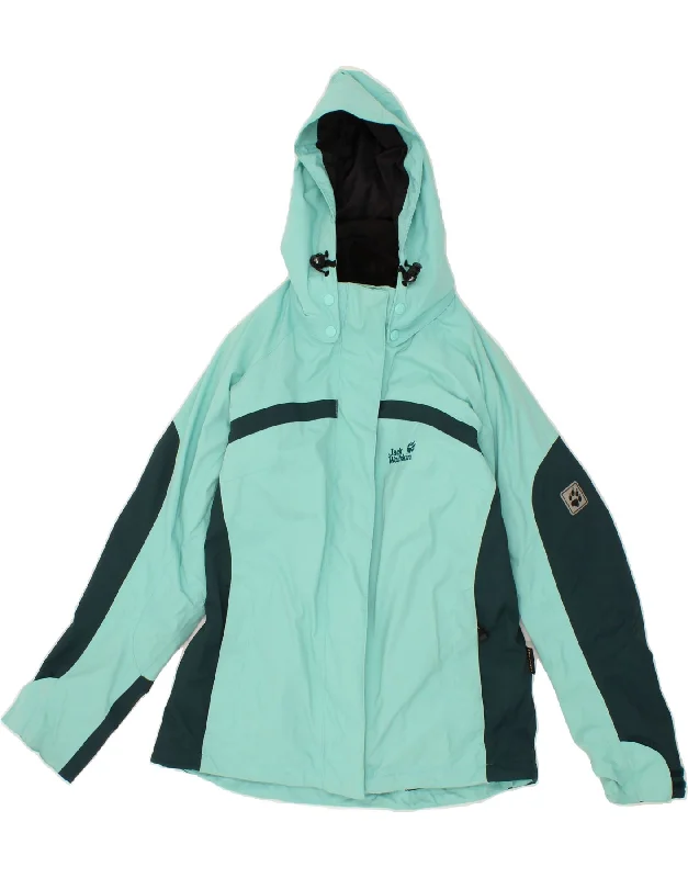 Trendy Casual Outfits JACK WOLFSKIN Womens Hooded Windbreaker Jacket UK 12/14 Medium Green