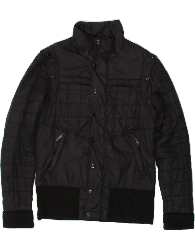 Stylish Clothes For Women DIESEL Womens Padded Jacket UK 14 Medium Black Polyester