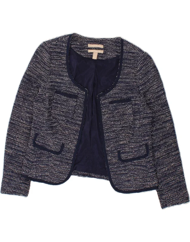 Stylish Loungewear for Women BANANA REPUBLIC Womens Crop Open Blazer Jacket US 2 XS Navy Blue Cotton Stylish Loungewear for Women BANANA REPUBLIC Womens Crop Open Blazer Jacket US 2 XS Navy Blue Cotton