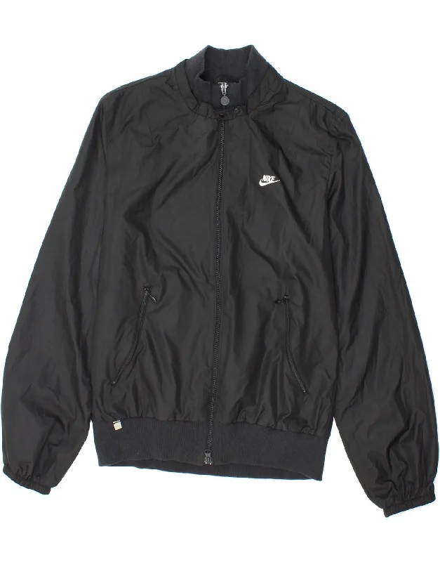 Women's Athleisure Apparel NIKE Womens Bomber Jacket UK 14/16 Large Black Polyester