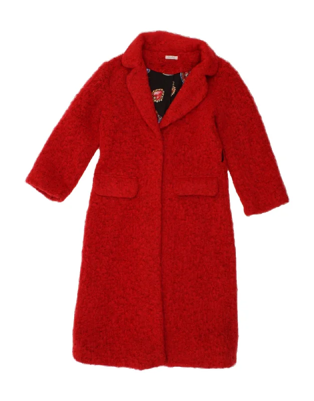 Women's Clothing Online VINTAGE Womens Overcoat UK 10 Small Red
