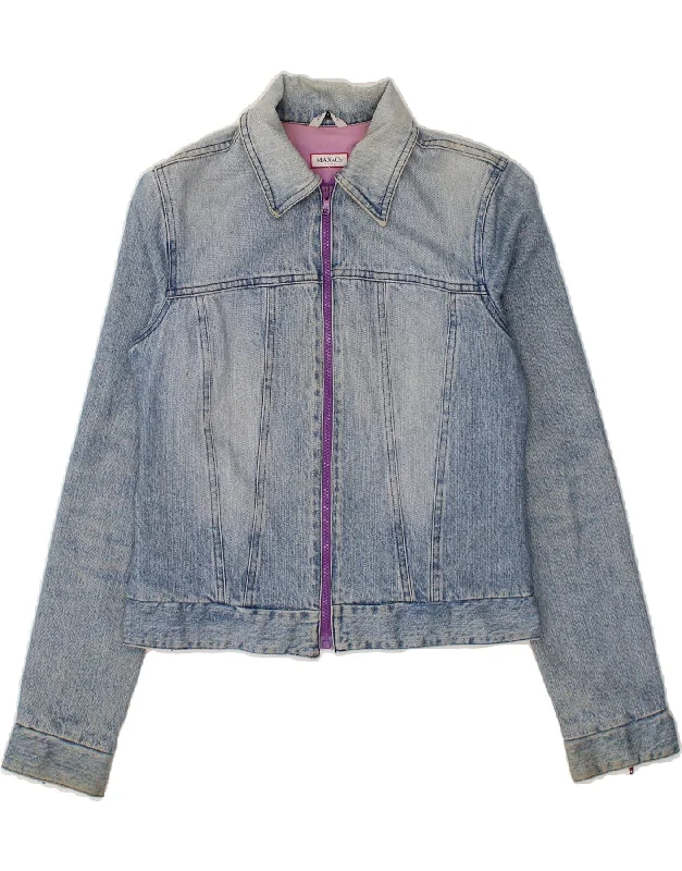 Fashionable Women's Casual Apparel MAX&CO. Womens Crop Denim Jacket UK 10 Small Blue Cotton Fashionable Women's Casual Apparel MAX&CO. Womens Crop Denim Jacket UK 10 Small Blue Cotton