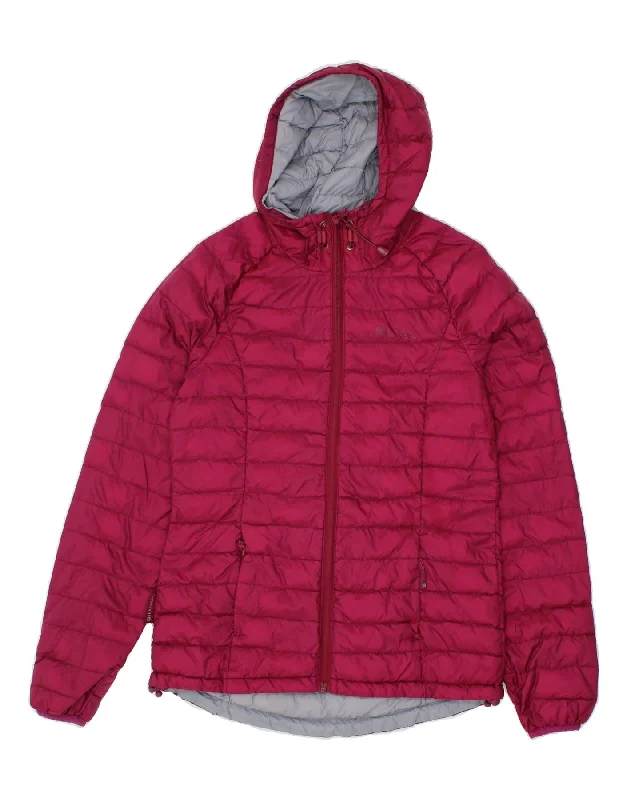 Sale For Women MOUNTAIN WAREHOUSE Womens Hooded Padded Jacket UK 10 Small Pink Nylon