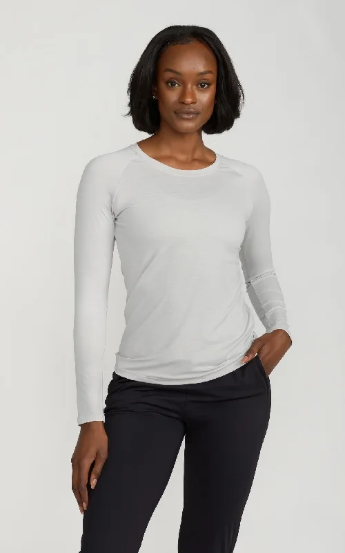 Today's Best Deals – Don't Wait Women's Long Sleeve Lux-Tech Shirt in Lunar Gray