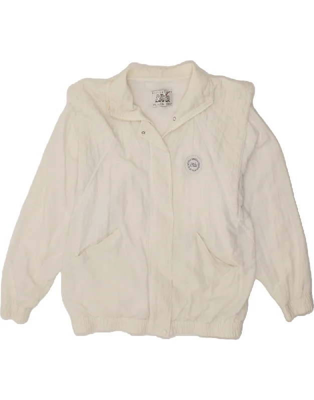 Online Impressions Boutique ALBA MODA Womens Bomber Jacket UK 16 Large White