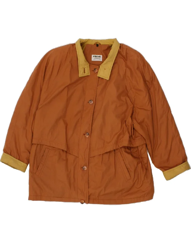 Women's Travel Apparel VINTAGE Womens Overcoat UK 18 XL Brown