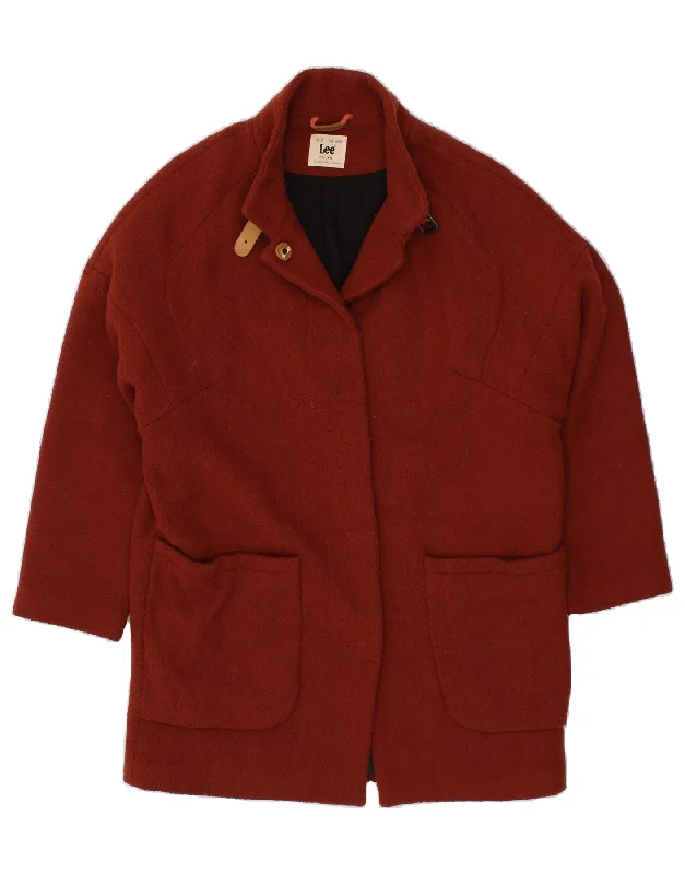 Casual Chic Clothing For Women LEE Womens Oversized Overcoat UK 6 XS Burgundy Polyester Casual Chic Clothing For Women LEE Womens Oversized Overcoat UK 6 XS Burgundy Polyester