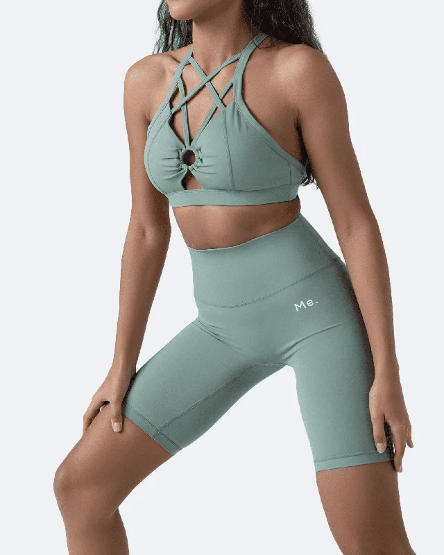 Unleash Your Trend Driven Style Fresh Green Criss Cross Front Top