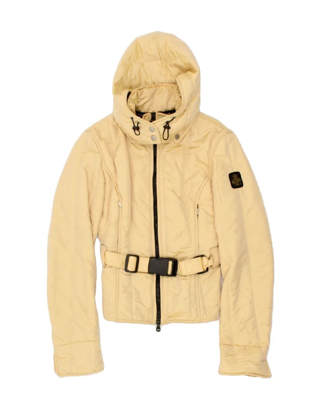 Women's Festive Attire REFRIGIWEAR Womens Crop Padded Jacket UK 14 Medium Yellow Polyester Women's Festive Attire REFRIGIWEAR Womens Crop Padded Jacket UK 14 Medium Yellow Polyester